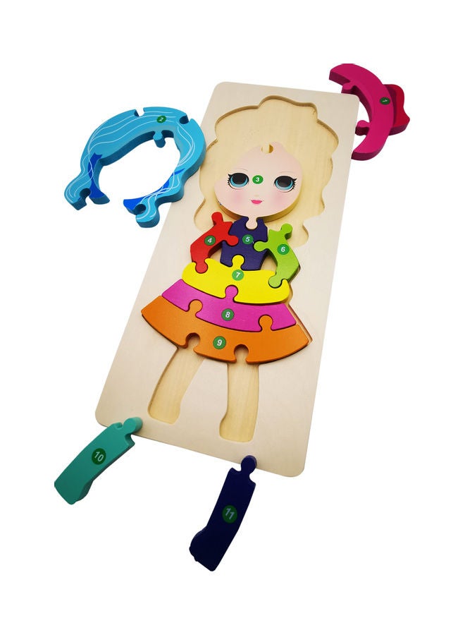 11-Piece Wooden Doll Shaped Jigsaw Puzzles - Image 3