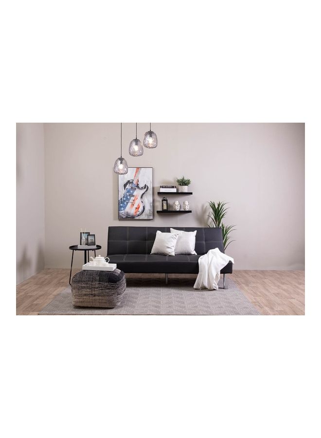 PAN emirates - Heleson 3 Seater Sofa Bed Black 80x81x180cm - Image 1