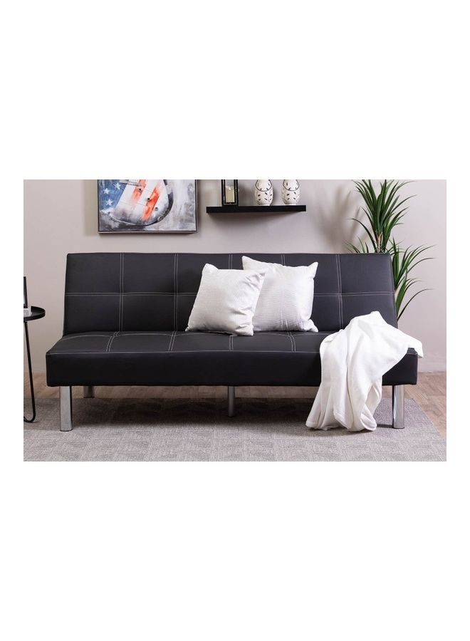 PAN emirates - Heleson 3 Seater Sofa Bed Black 80x81x180cm - Image 1