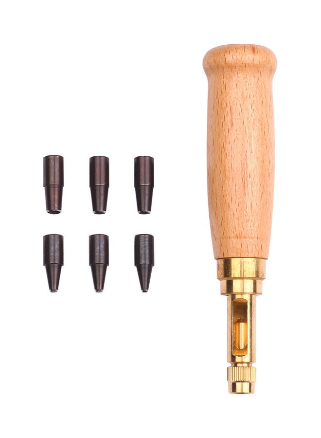 7-In-1 Hole Punch Set Beige 13cm  - Image 1