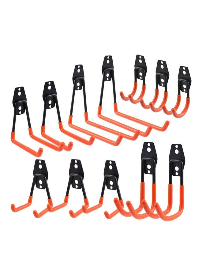 12-Piece Garage Hooks With Accessories Orange/Black  - Image 1