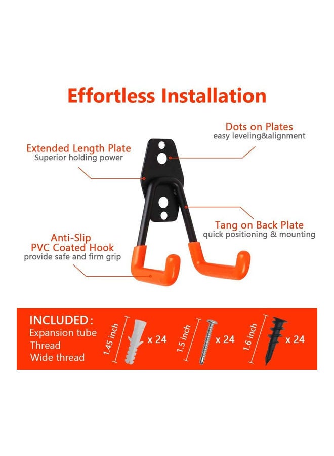 12-Piece Garage Hooks With Accessories Orange/Black  - Image 4