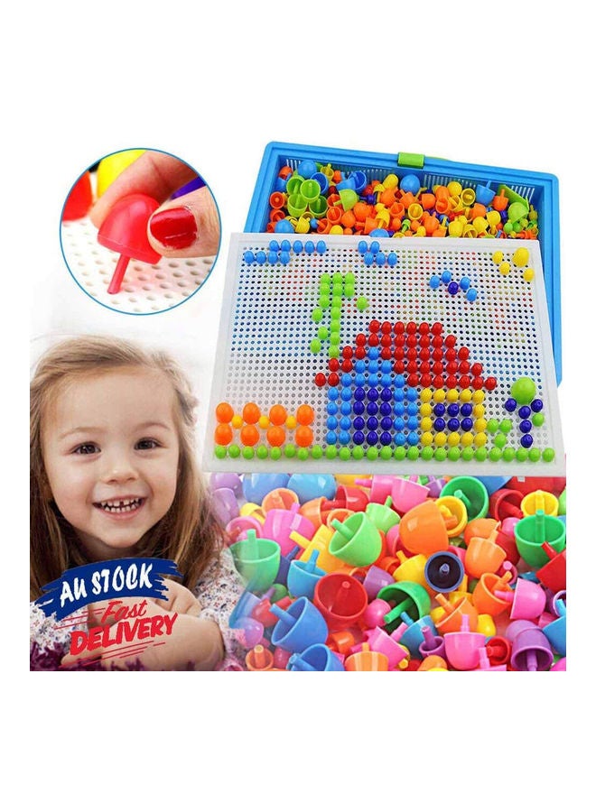 أميرتير لعبة أوتاد تثبيت على شكل عيش الغراب مع لوحة تثبيت الأوتاد مكونة من 296 قطعة - Image 4