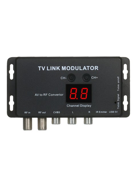 Modulator AV To RF Convertor And IR Extender Black 12 x 2.50cm