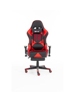 Blitzed Gaming Chair Racing Style With Retractable Footrest Red/Black 135x74x21cm  - Image 1