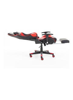 Blitzed Gaming Chair Racing Style With Retractable Footrest Red/Black 135x74x21cm  - Image 4