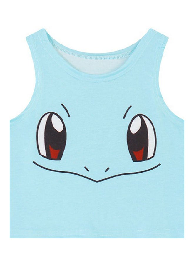 Cute Cartoon Sleeveless Bare Multicolour 
