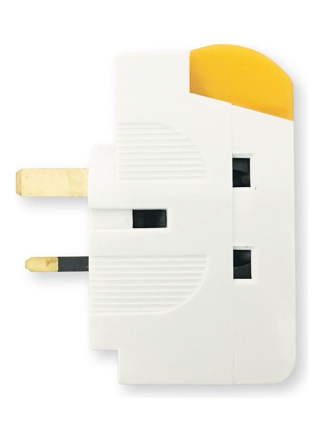 elexon Multi Adaptor With 2-USB Port White 15cm - Image 3