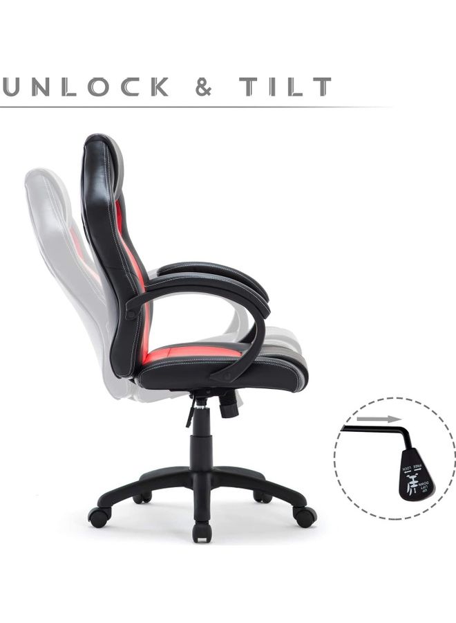 Blitzed Ergonomically Backrest Designed Super Comfort Robust Constructed Gaming/Office Chair Red/Black 55 x 66 x 115cm - Image 2