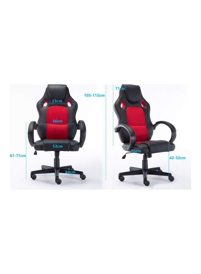 Blitzed Ergonomically Backrest Designed Super Comfort Robust Constructed Gaming/Office Chair Red/Black 55 x 66 x 115cm - Image 4