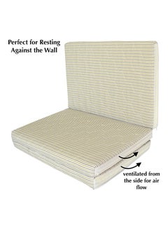 Home Canvas Folding Foam Mattress With Storage Bag White 180cm  - Image 3