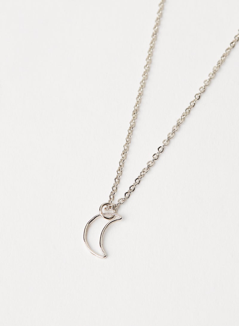 فور ايفر 21 قلادة بدلاية على شكل هلال مجوّف - Image 2