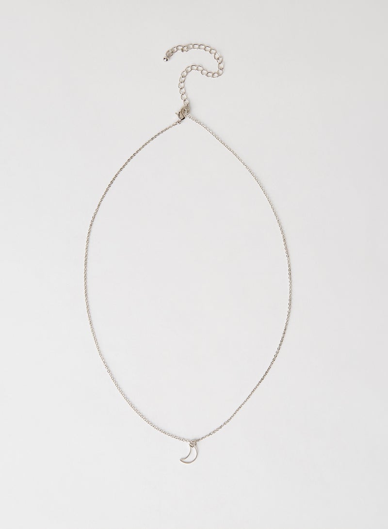 فور ايفر 21 قلادة بدلاية على شكل هلال مجوّف - Image 1