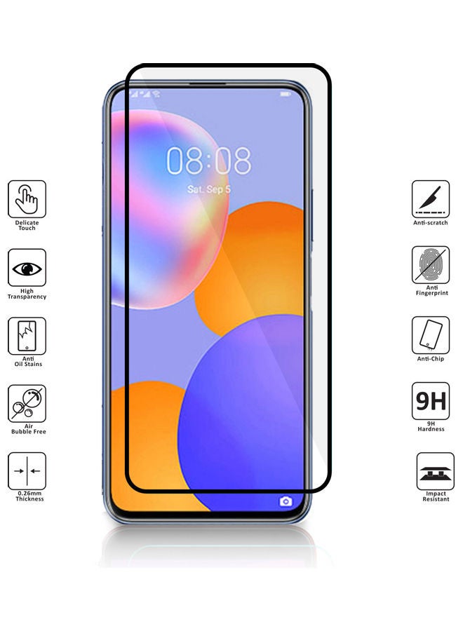 Wtech Tempered Glass Screen Protector For Huawei Y9a Black/Clear - Image 4