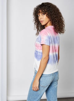 HRX by Hrithik Roshan Tie & Dye T-Shirt Pink  - Image 2