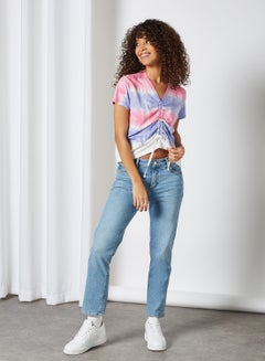 HRX by Hrithik Roshan Tie & Dye T-Shirt Pink  - Image 3