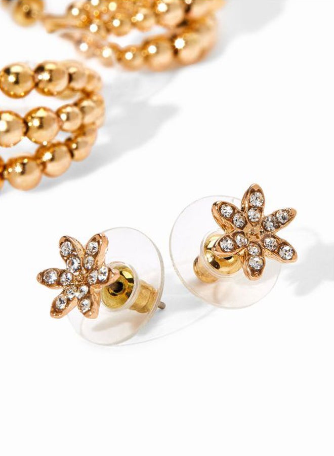 Set of 3 Assorted Dangling Earrings with Pushback Closure
