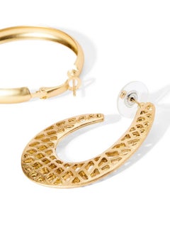 R&B Set Of 2 Pushback Closure Hoop Earrings  - Image 3