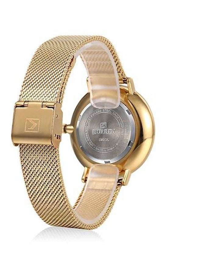 CURREN - Women's Stainless Steel Analog Watch 9023 - 35 mm - Golden - Image 1