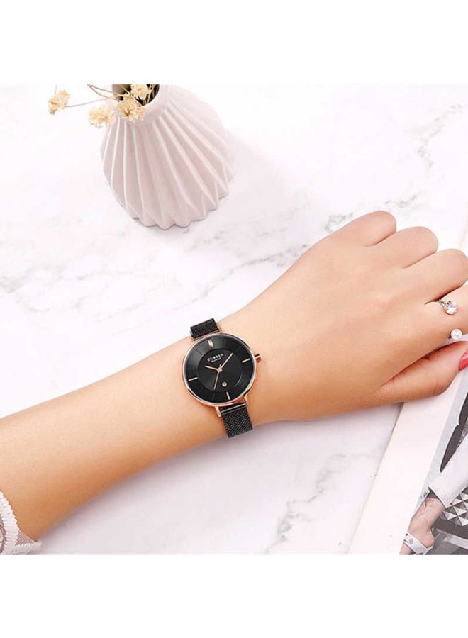 CURREN - women Water Resistant Analog Watch 9037 - 36 mm - Black - Image 1