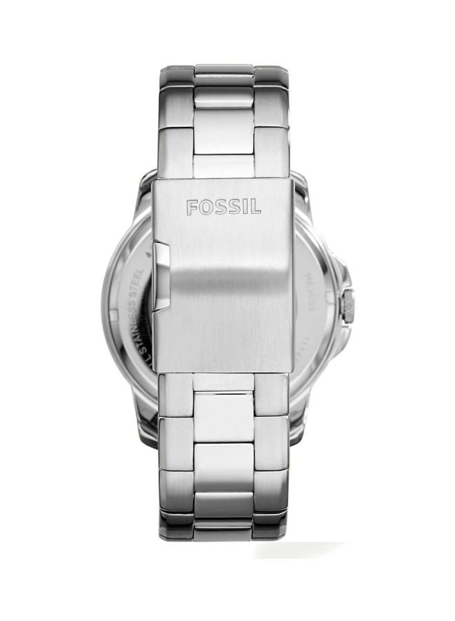 فوسيل ساعة يد جرانت أوتوماتيكية بعقارب وسوار من الاستانليس ستيل طراز ME3055 للرجال - Image 2