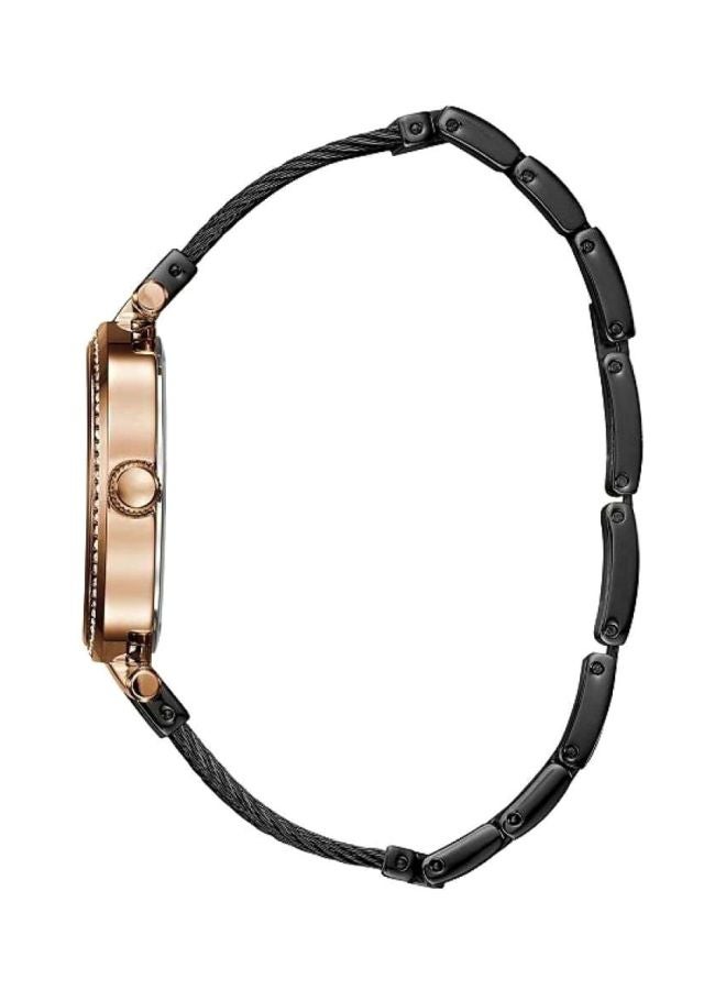 جس ساعة يد بعقارب مع سوار من الستانلس ستيل طراز U0638L5 للنساء - Image 2