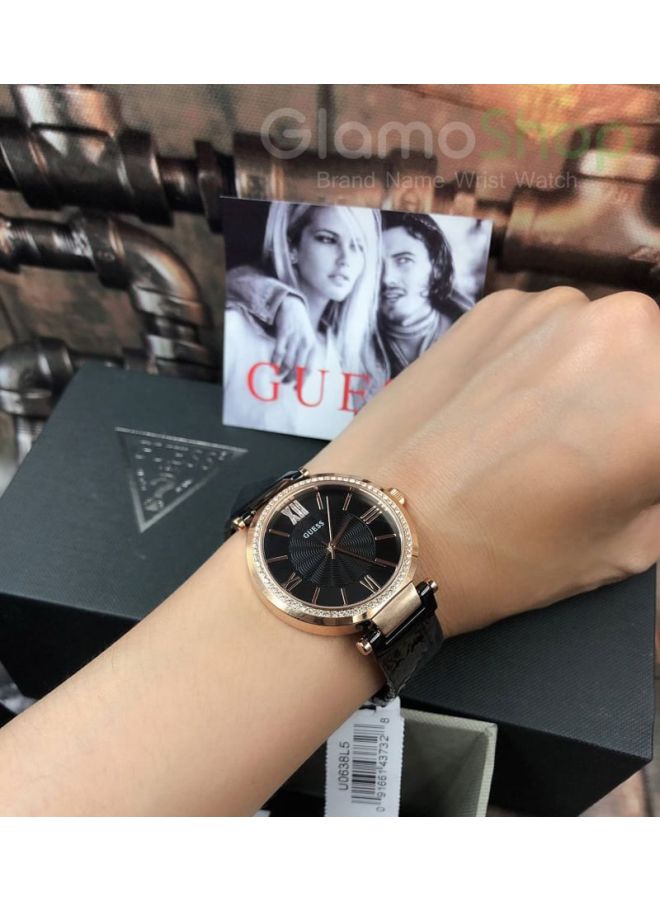 جس ساعة يد بعقارب مع سوار من الستانلس ستيل طراز U0638L5 للنساء - Image 4