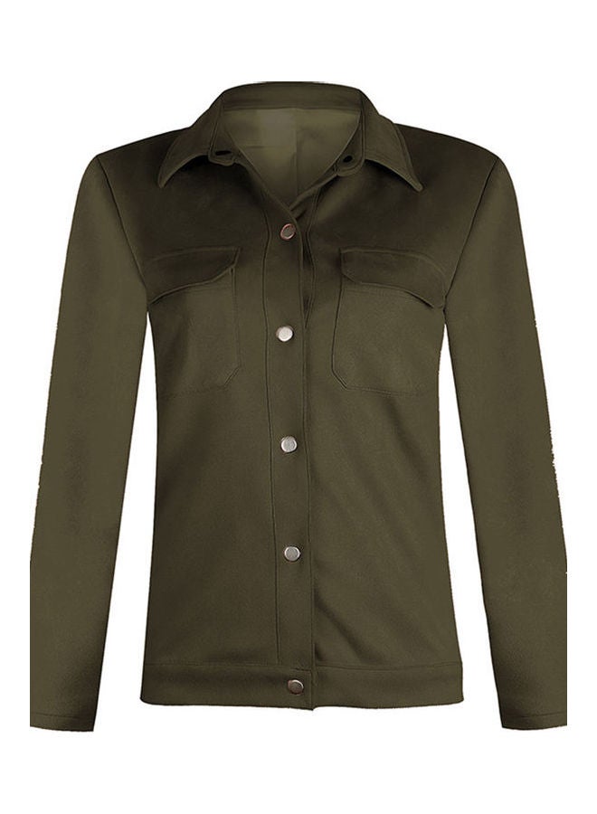 Long Sleeves Solid Jacket Pink - Image 4