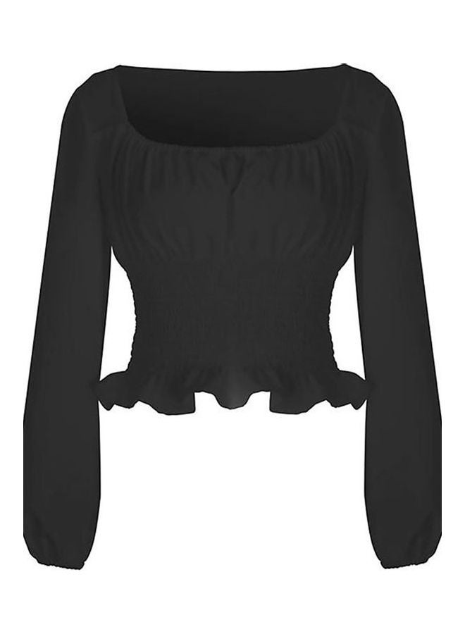 Tight Waist Solid Top Orange - Image 5