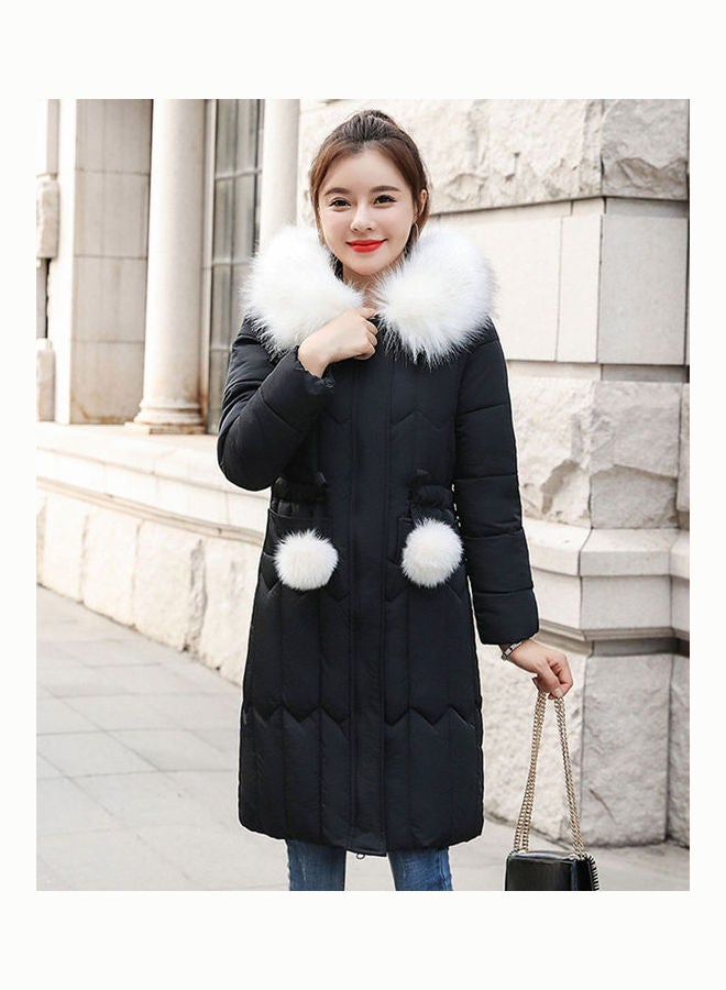 Long Sleeves Hooded Jacket Black - Image 1