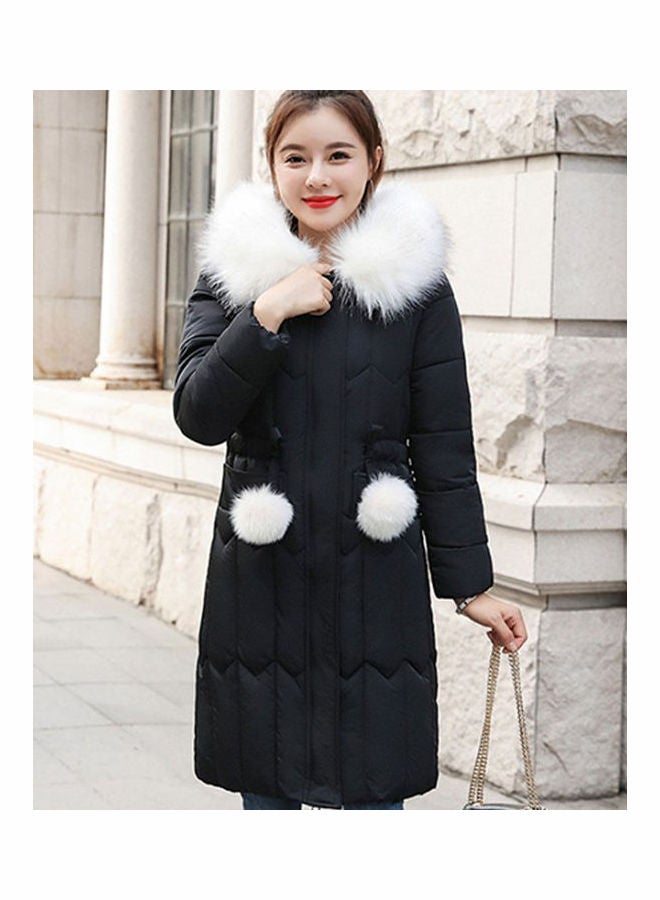 Long Sleeves Hooded Jacket Black - Image 4