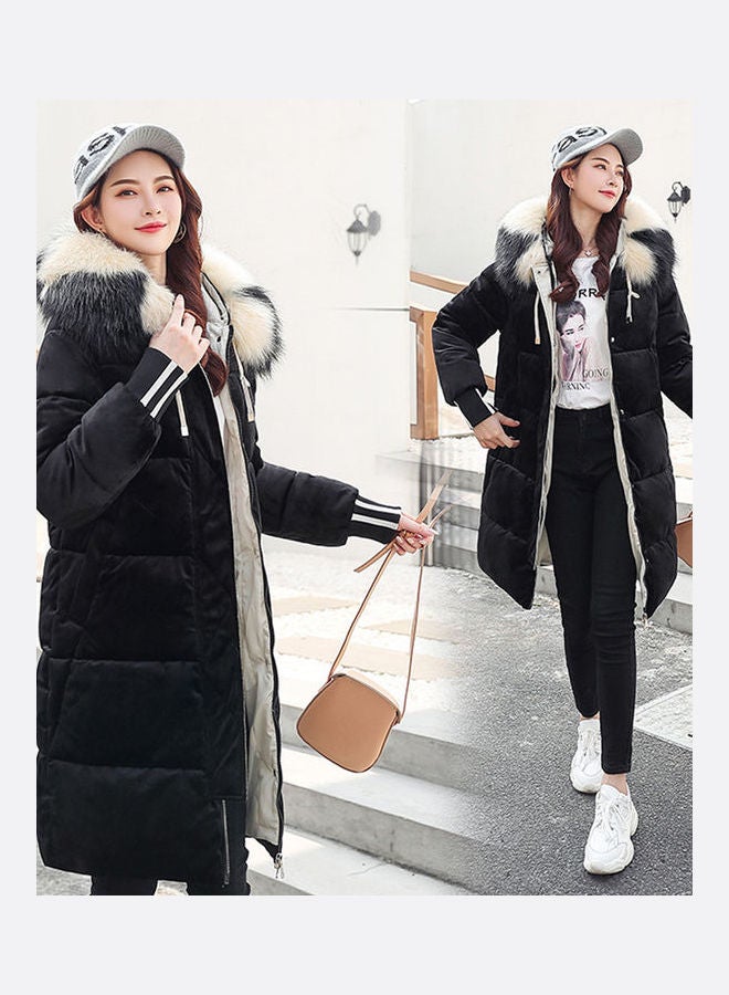 Long Sleeves Hooded Jacket Black - Image 3