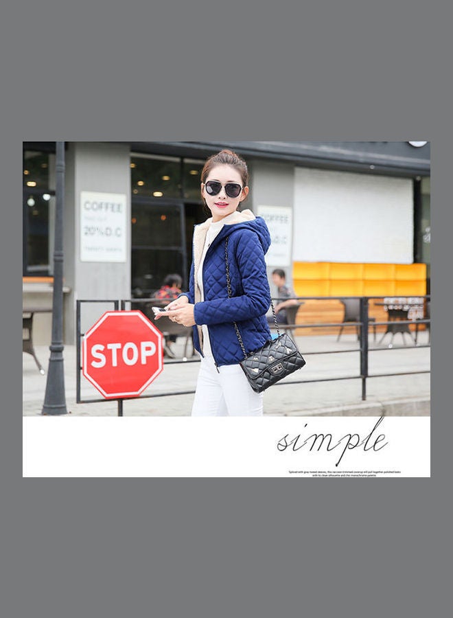 Long Sleeves Padded Jacket Navy - Image 3
