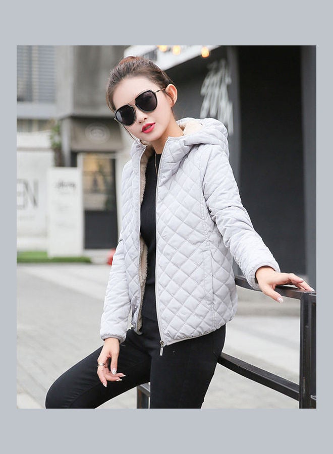 Long Sleeves Padded Jacket Grey - Image 1