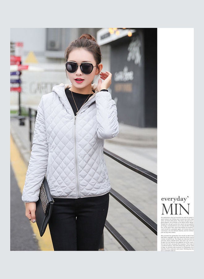 Long Sleeves Padded Jacket Grey - Image 2