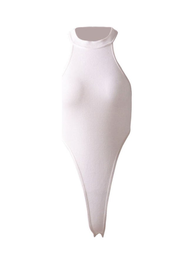Generic - Solid Sleeveless Bodysuit White - Image 1