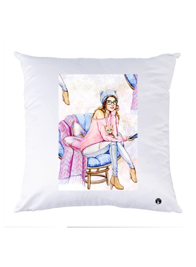 بي بي وسادة نوم مزينة بطبعة متعدد الألوان 30x30سم