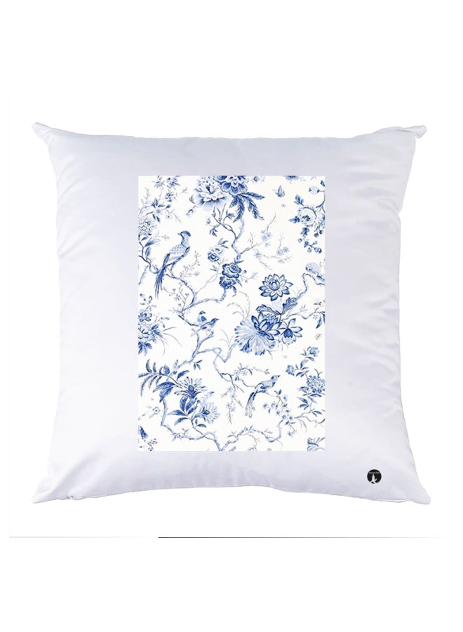 بي بي وسادة نوم مزينة بطبعة أبيض/أزرق 30x30سم