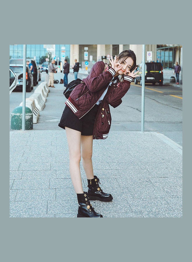 High Waist Denim Shorts Black - Image 4
