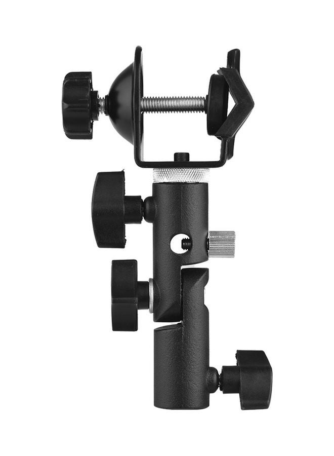 Generic - Multi-functional C-Clamp Clip Mount and Light Stand Mount Bracket with Umbrella Reflector Holder For Studio Photography Black - Image 1