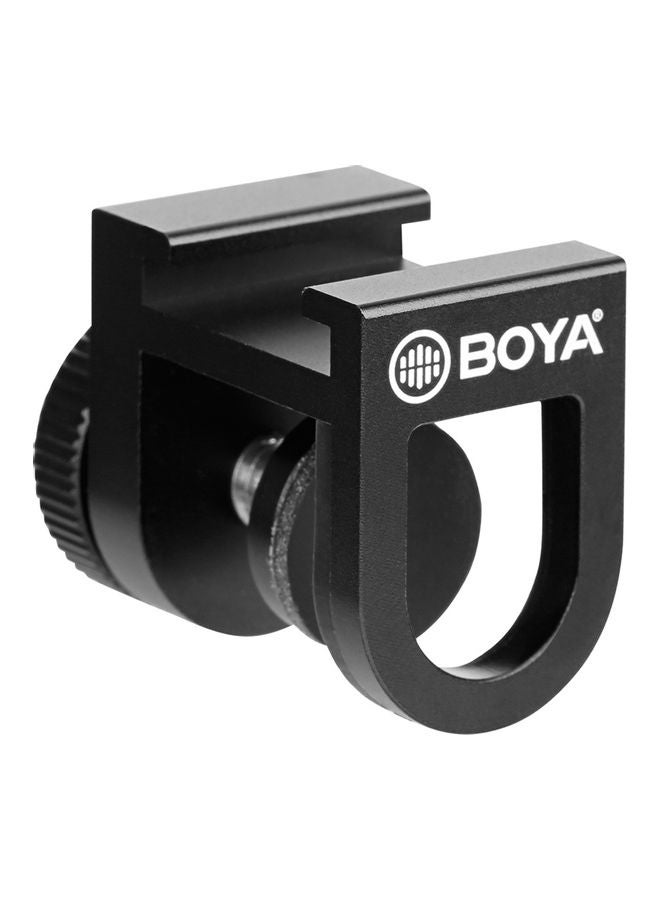 Boya BY-C12 Universal Smartphone Cold Shoe Bracket Microphone Mounting Adapter Holder Black  - Image 4