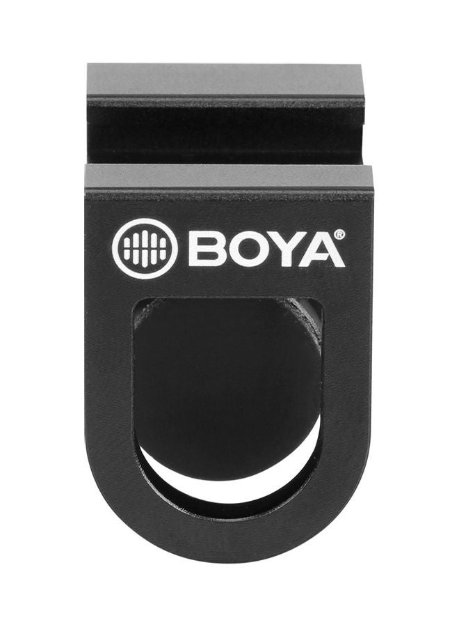 Boya BY-C12 Universal Smartphone Cold Shoe Bracket Microphone Mounting Adapter Holder Black  - Image 5