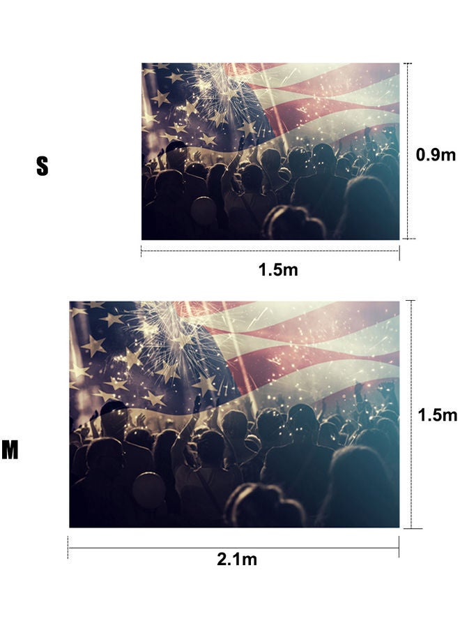 خلفية تصوير فوتوغرافي بتصميم حائط طوب و طبعة علم. متعدد الألوان - Image 2