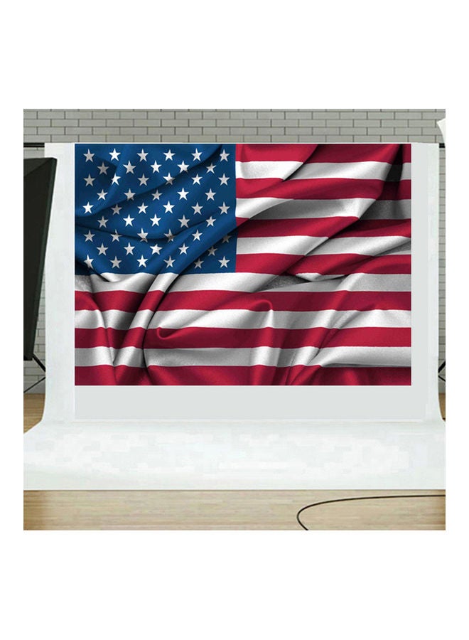 خلفية تصوير فوتوغرافي بتصميم حائط طوب و طبعة علم. متعدد الألوان - Image 3