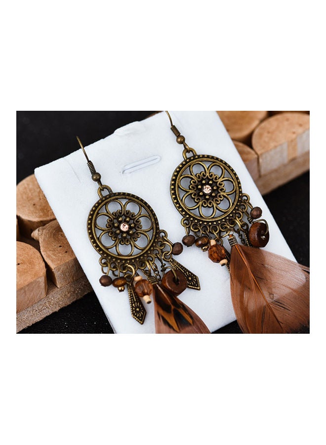 جونسون آند جونسون أقراط كلاسيكية ريشية مرصعة على شكل زهور دائرية من الفضة عيار 925 - Image 4