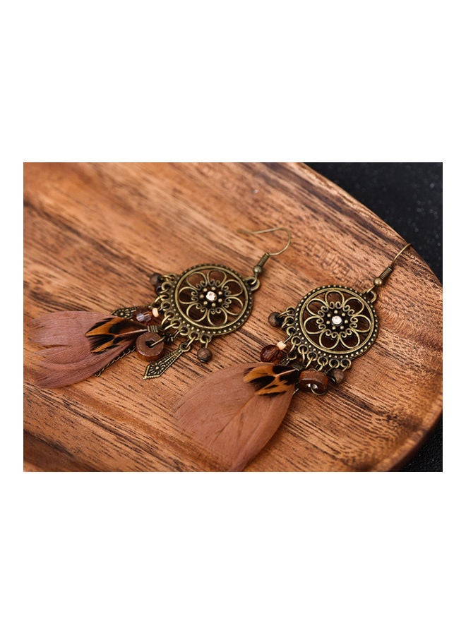 جونسون آند جونسون أقراط كلاسيكية ريشية مرصعة على شكل زهور دائرية من الفضة عيار 925 - Image 5