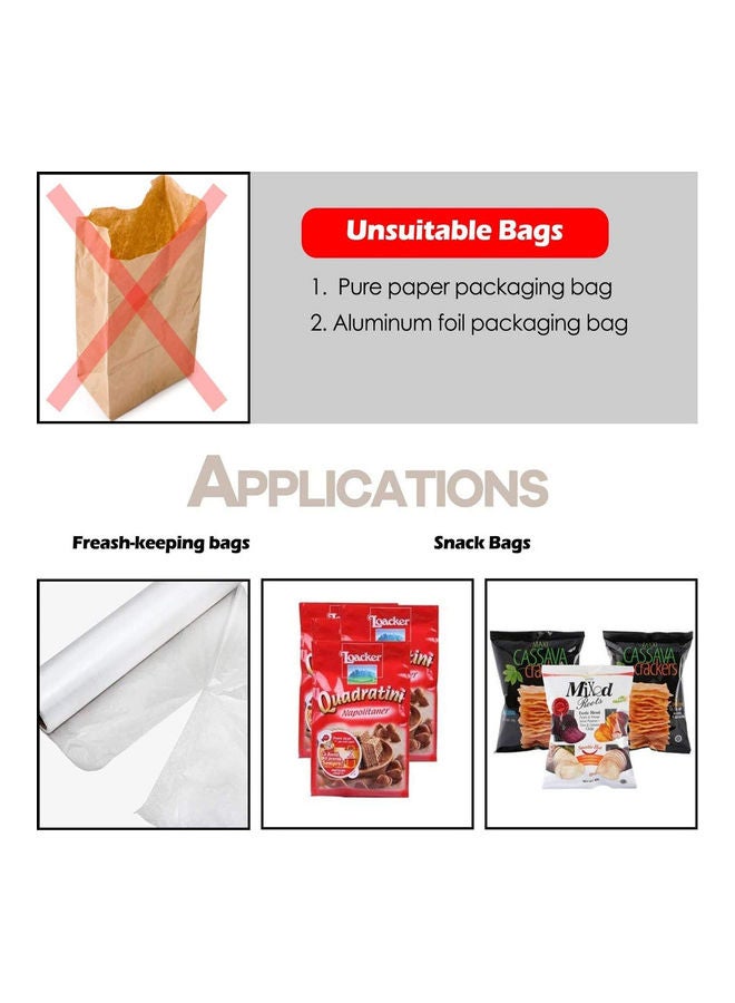 AMERTEER 2 in 1 Heat Sealer And Cutter Snack Bag Brown 60grams - Image 4