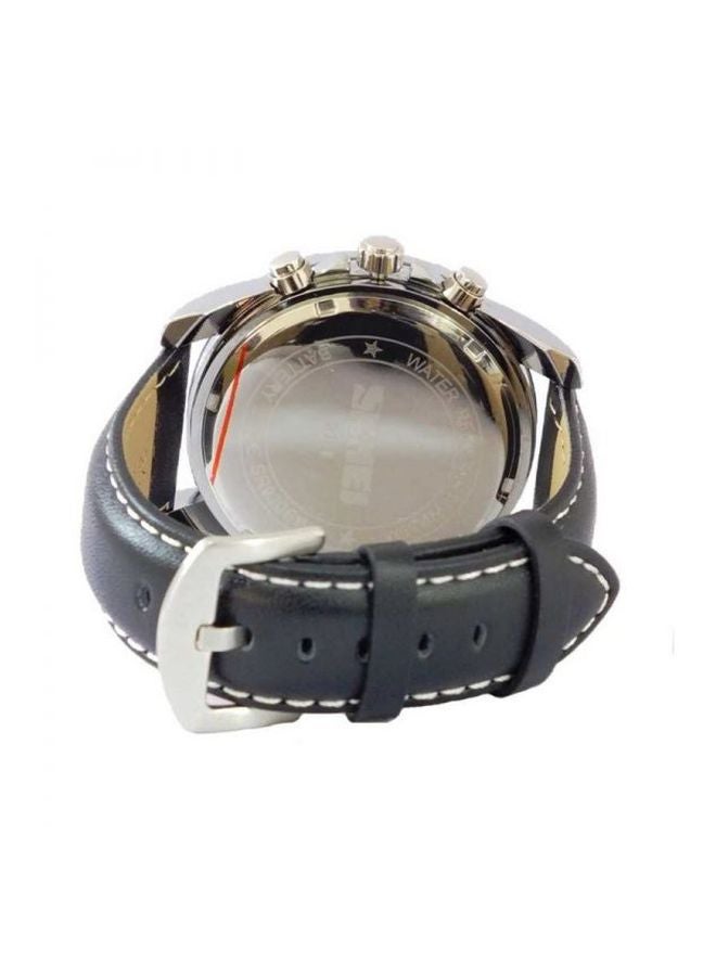 سكمي ساعة يد كرونوغراف مقاومة للماء طراز 9156 - 47 مم - أسود للرجال - Image 2