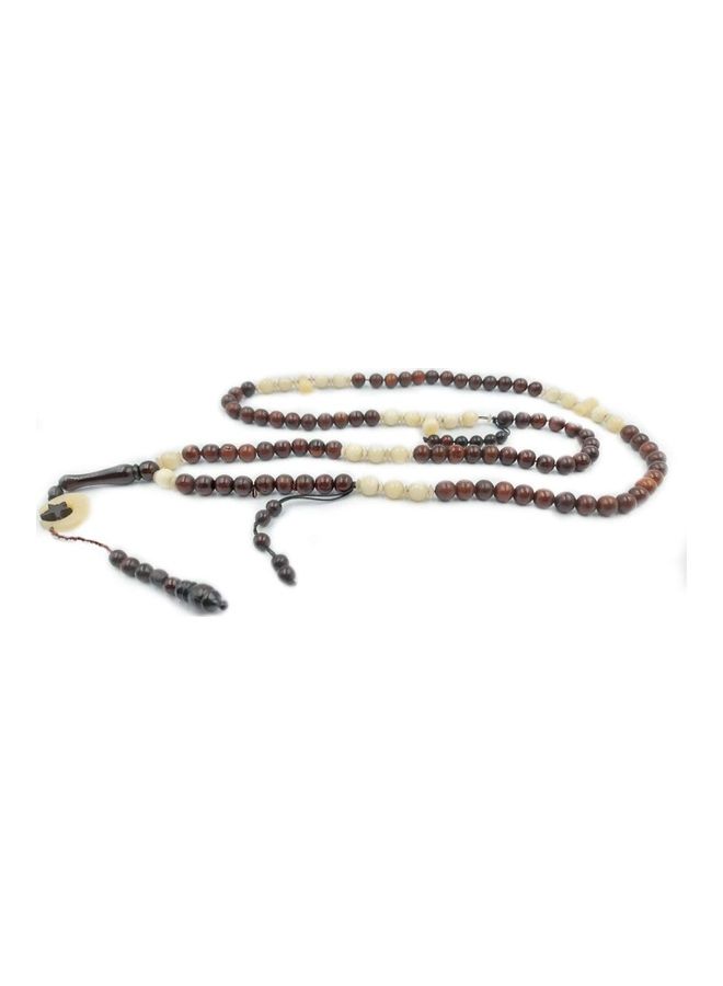 Elegant Natural Kuka Wood Round Beads Tasbih - Image 1