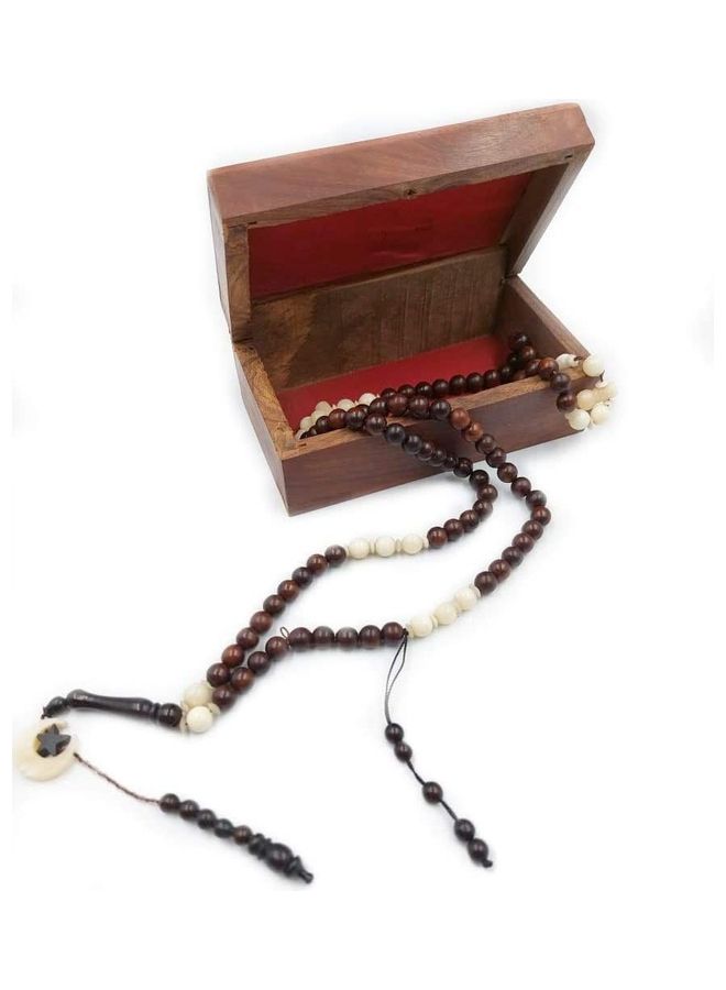 Elegant Natural Kuka Wood Round Beads Tasbih - Image 2